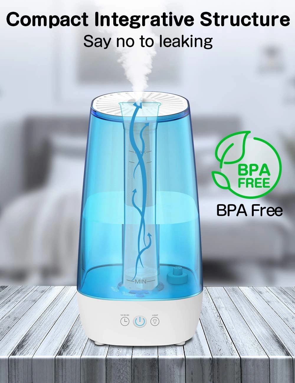 Bebé vapor frío relleno superior Sala de Cuidados Personales Difusor de humidificador para el uso de la Tos