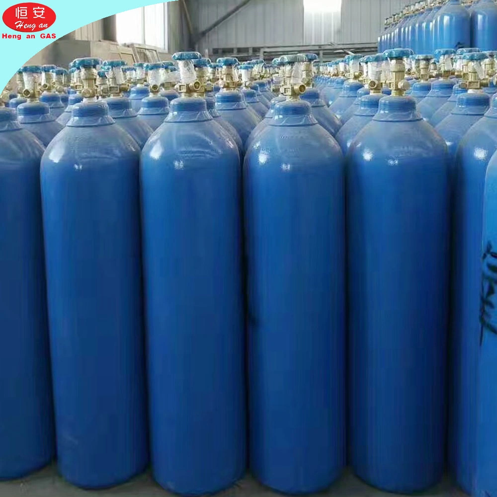 Bouteille de gaz médical à oxygène de taille personnalisée 10L 20L 40L 50L Oxygène gazeux