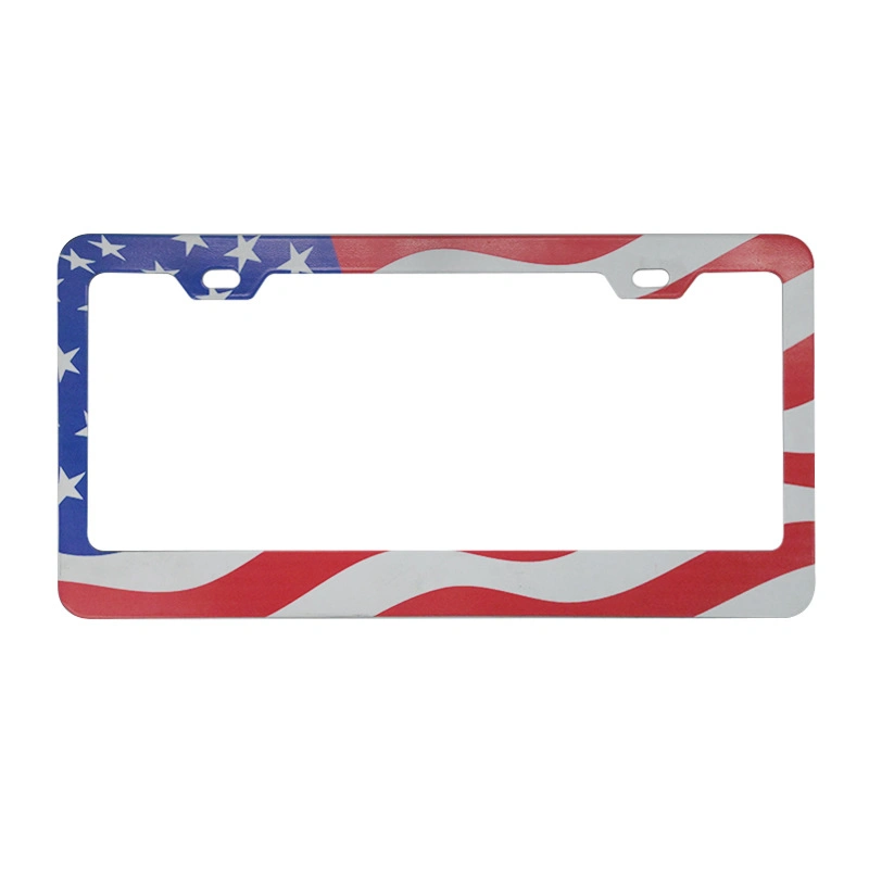 Customizable Beautiful Flag Celebration Series American Specification Alloy License Plate Frame