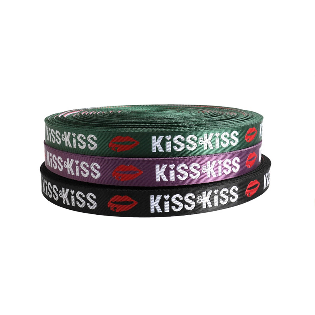 Custom Design Logo Recycling Band Buchstaben Imitation Nylon Jacquard Webbing