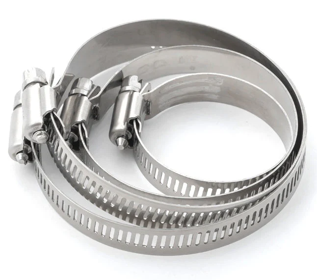 DIN 3017 Stainless Steel Heavy Duty American Type Worm Gear Drive Pipe Clip Hose Clamp