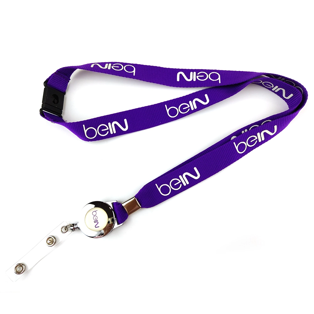 Custom Retractable Reels Keychains Lanyards Polyester Strap for ID Badge Holder