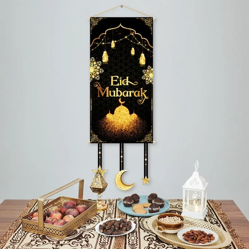 O Ramadão Mubarak Eid do Banner Mubarak Condecorações Festival Muçulmano Decoração fontes de terceiros