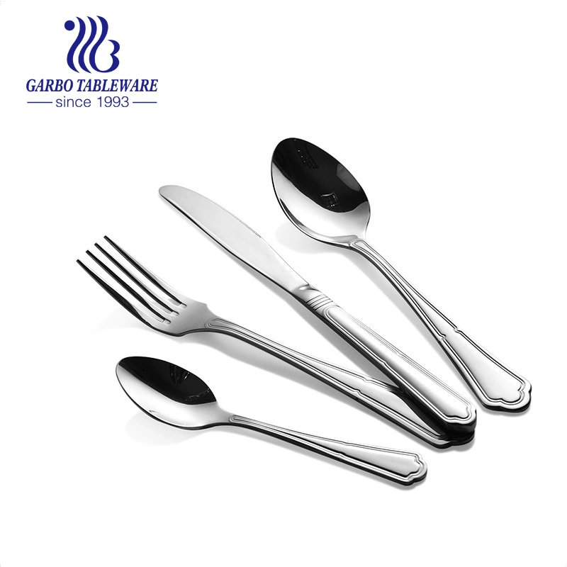 Stock Servicing Spoon Sets Salad Fork Portable Travel Silver Knife Disposable Box Luxury Stainless Steel Cutlery Set