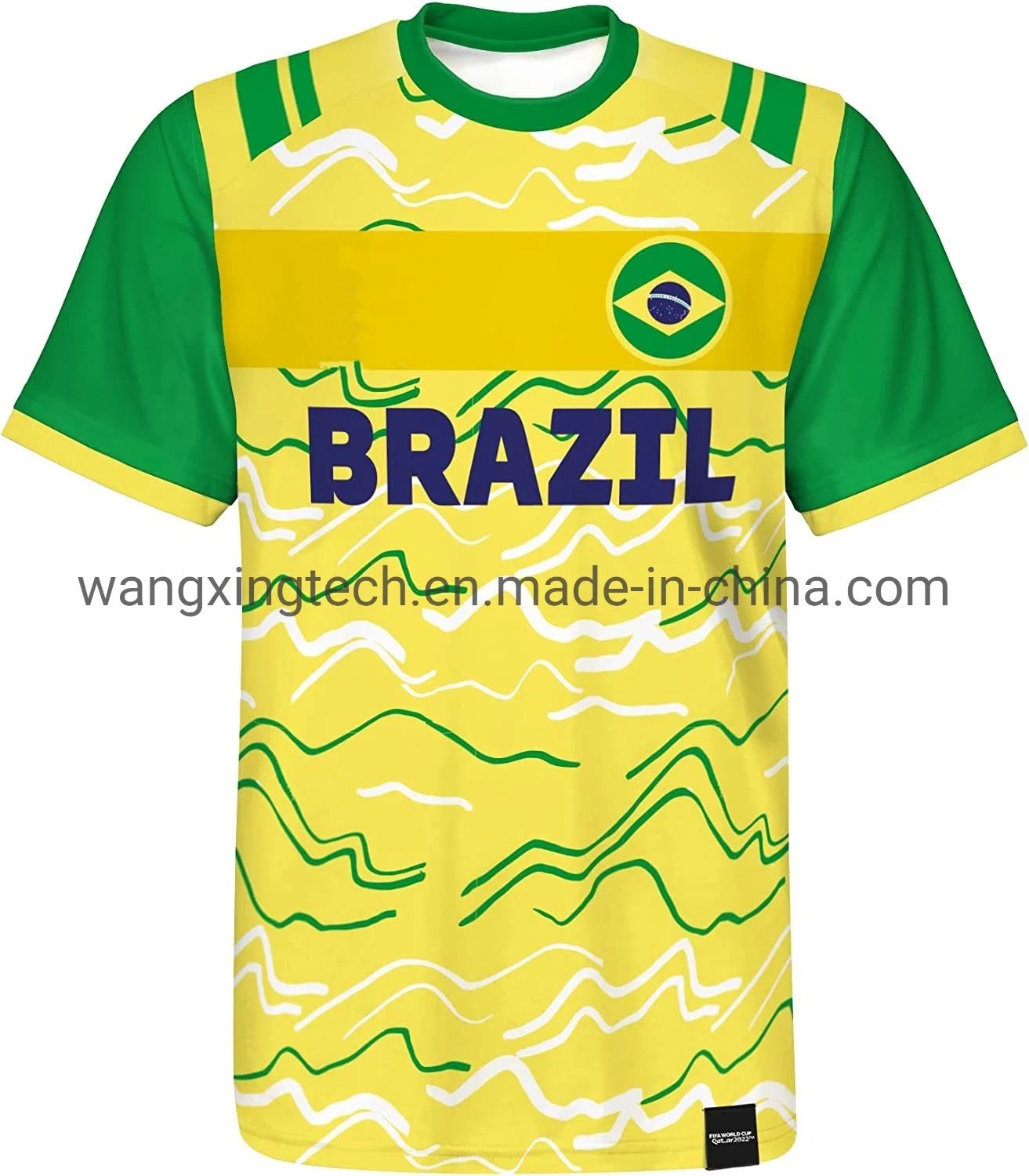 Brasilien Country Team Fußballtrikot Im Modedesign