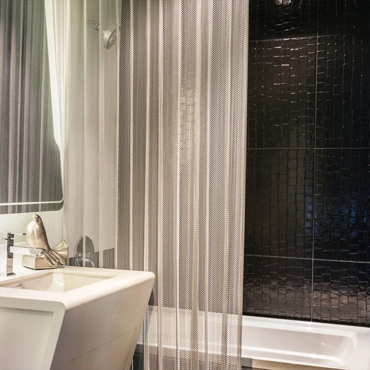 Stainless Steel Wire Mesh Shower Curtain Fabric Chain Link Mesh Curtain