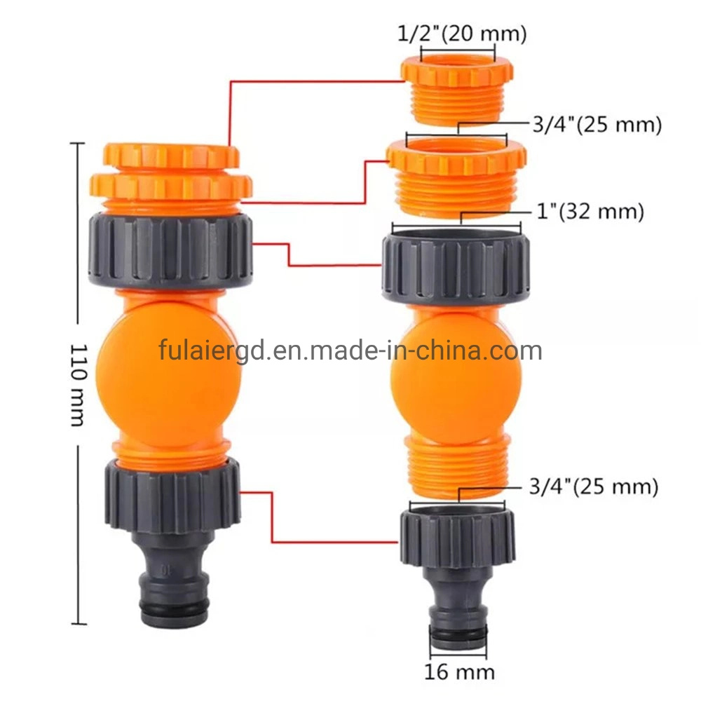 Conector rotativo de 180 graus, tubo de água de 1/2 3/4 polegadas Acoplamento rápido União Jardim Agricultura Acessórios de irrigação