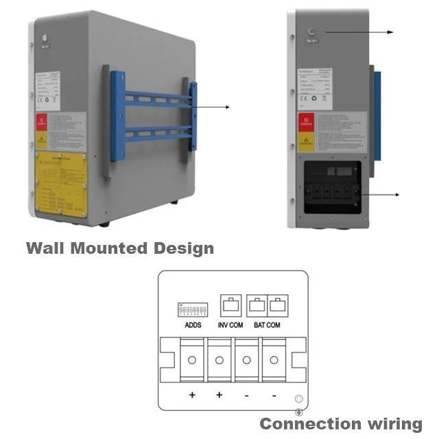 Hfie BMS de ciclo profundo Baja tensión 51,2V 100ah 5kwh pared Litio Powerwall almacenamiento de energía solar para el sistema de híbridos IP65 agua Batería doméstica