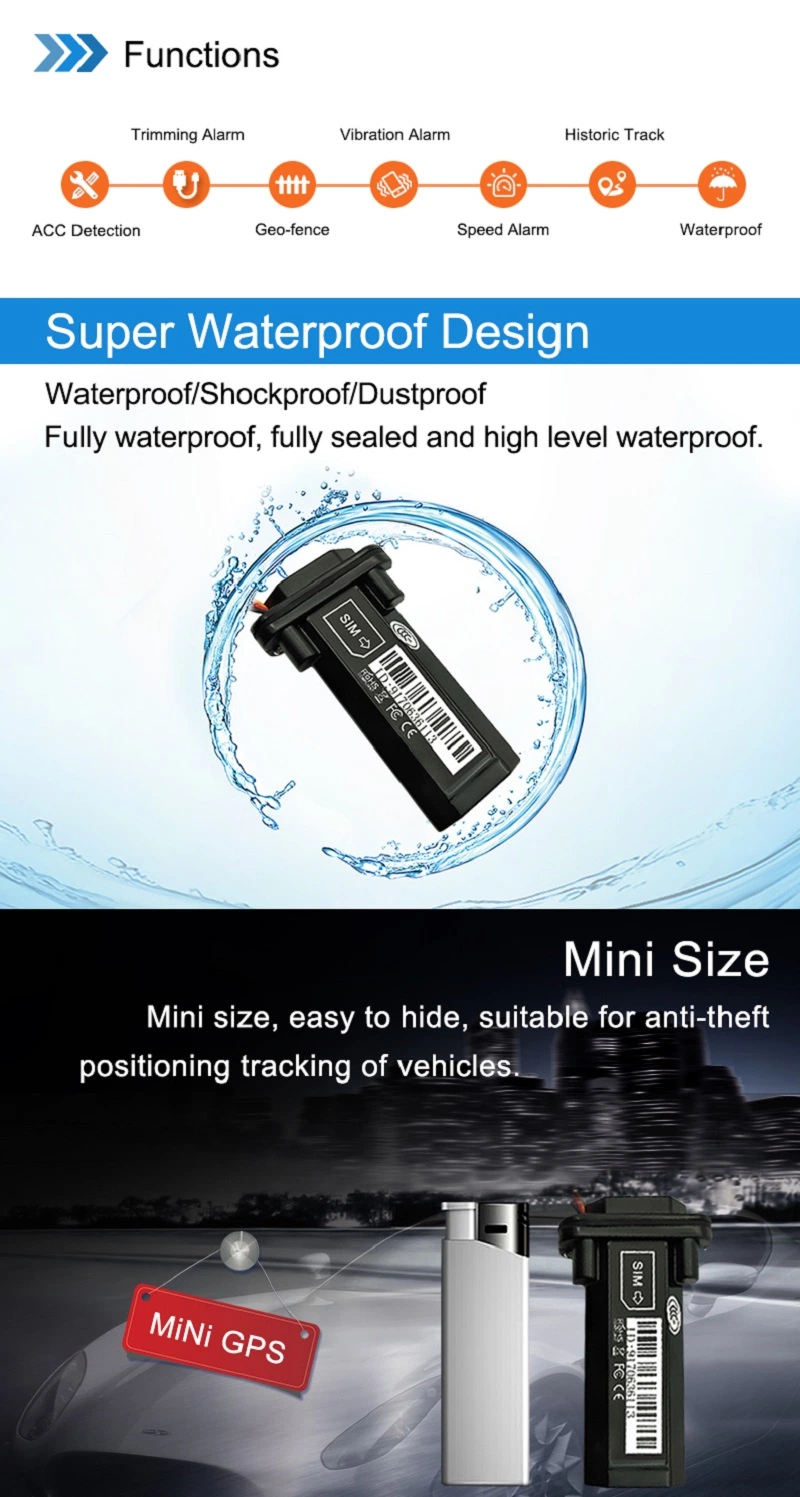 Real-Time Motorbike Tracking Device Car GPS Tracker with Free Platform