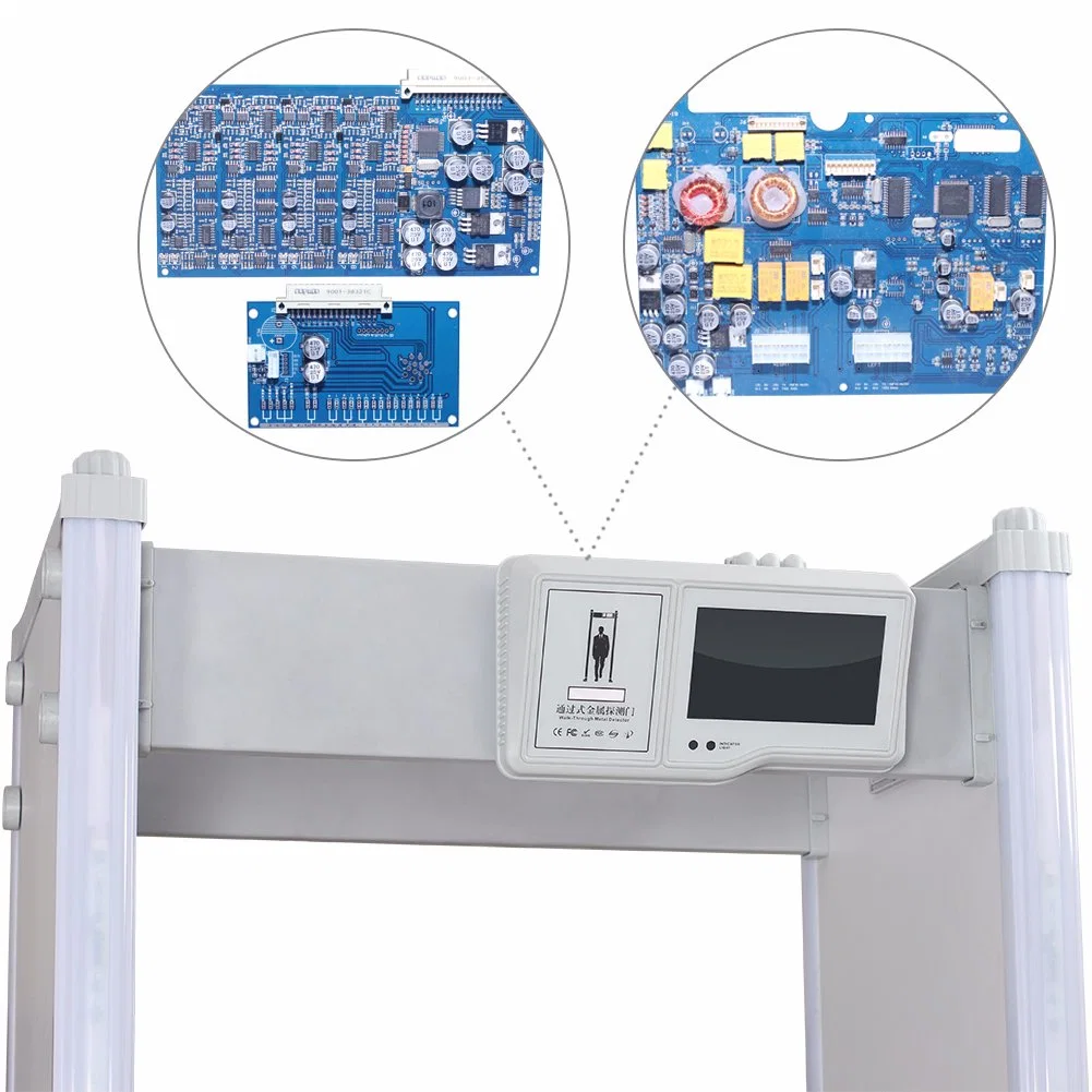 24 / 33 Zones Visual Audible Alarm Walk Thru Metal Detector