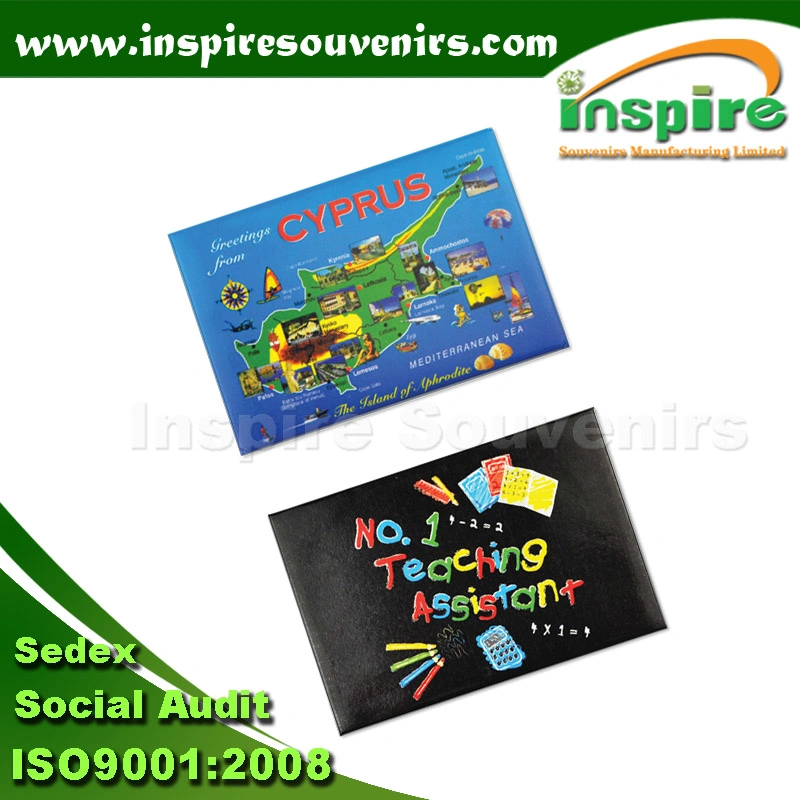 مغناطيس ثلاجة ذو لوحة ملونة لمجموعة سياحية، ملصق ثلاجة بلاستيكي PVC ومخصَّص (FMJ109)
