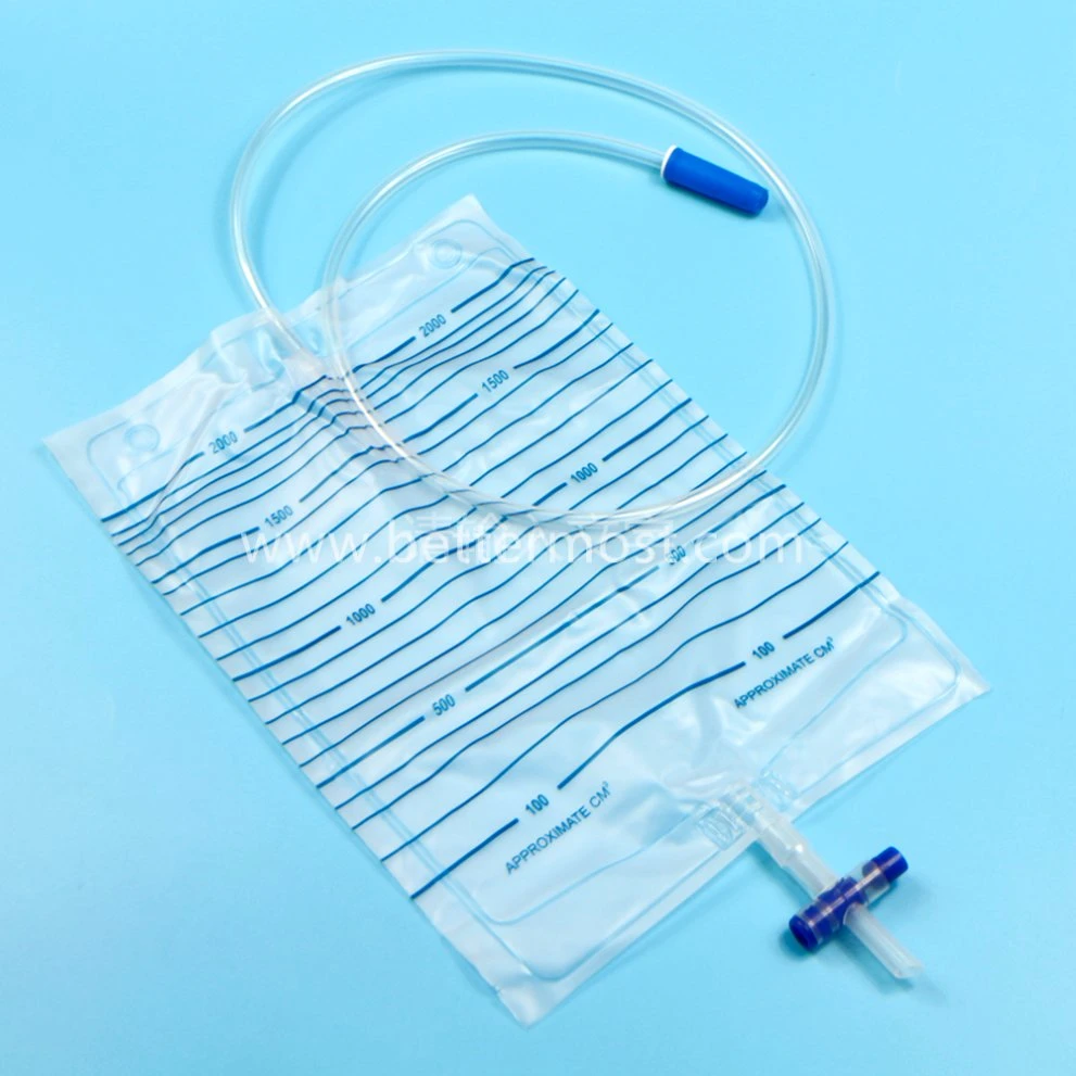 BM® Sac de drainage urinaire en PVC médical de haute qualité à usage unique ISO13485 CE