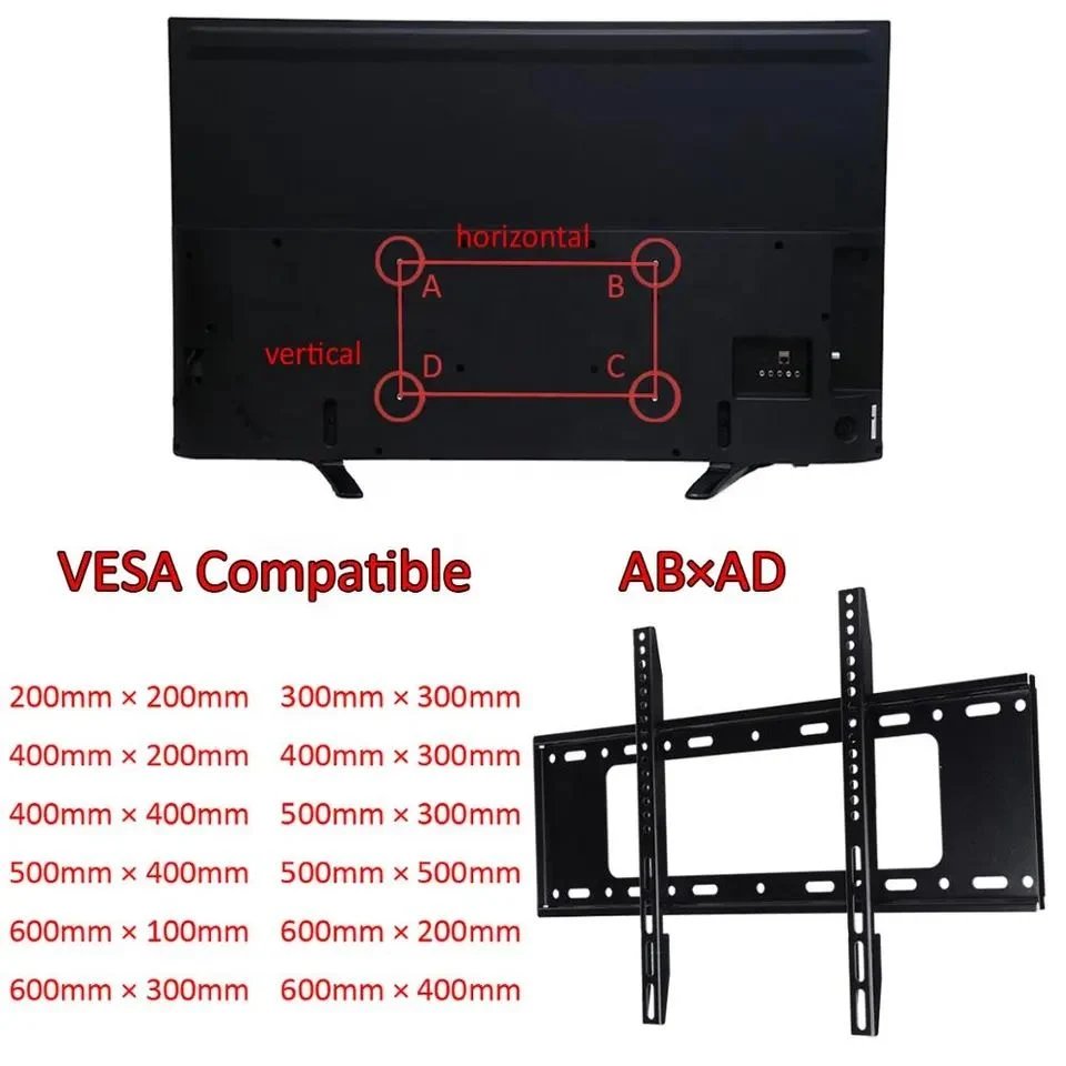 40-70 Inches Fix Stand Wall Mount Bracket Screen Sliding TV Bracket