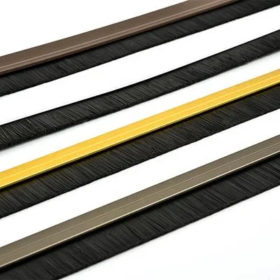 Hot Sale Aluminum Exterior Stripping Backing Bottom Door Seal Weather Strip Brush Can Customizable