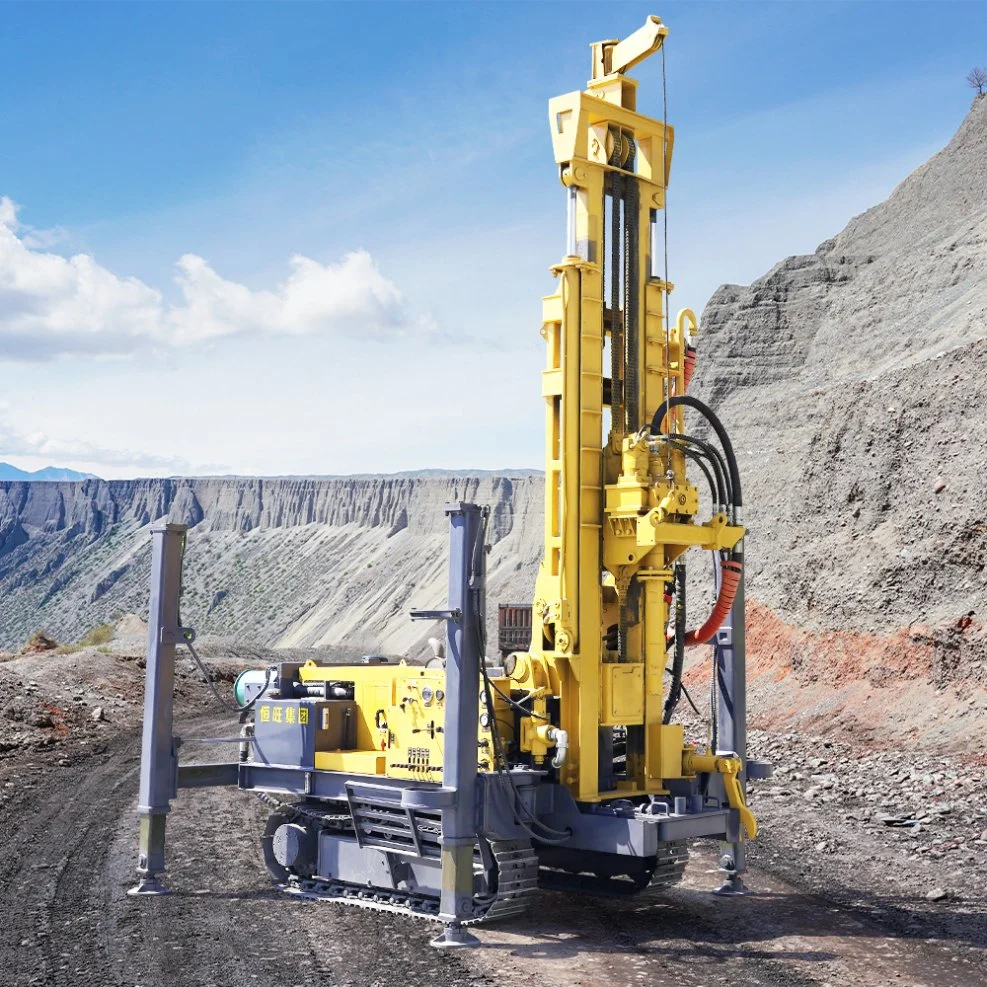 160m/180m/220/260m/320m Crawler Type Pneumatic Water Well Drill/Drilling Rig Machine Use for Hills/Mountains/Drilling Wells