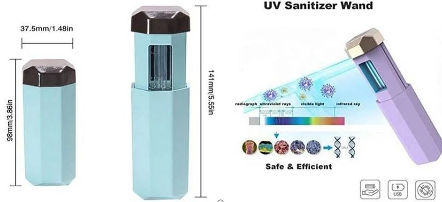 Esterilizadas recarregável luz UV