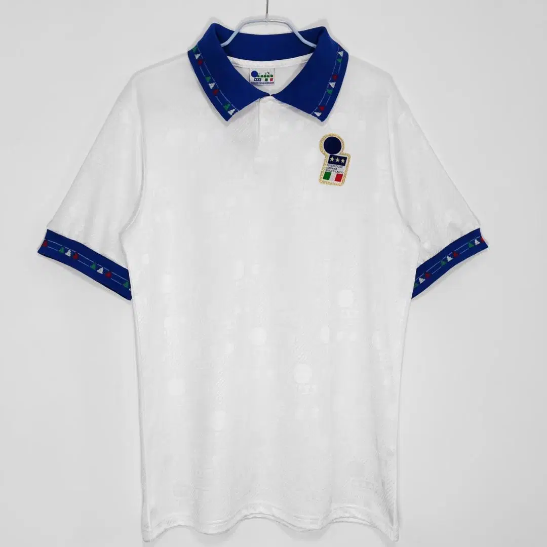 Italy Away in 1994 Season Retro Player Version Club Football Soccer Jersey