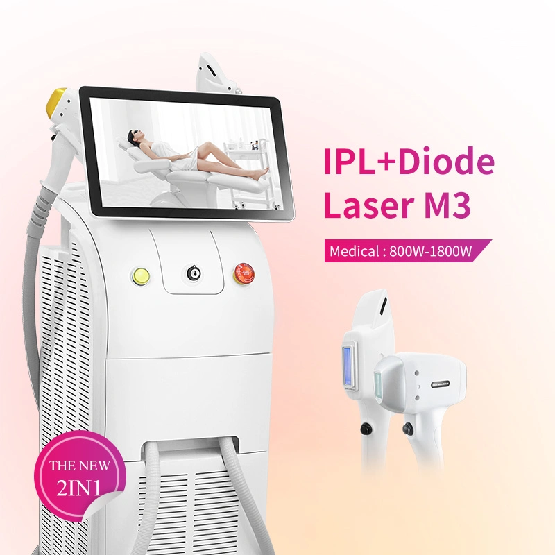 O IPL Laser de diodo Remvoal Cabelo Rejuvenescimento da pele Acne Opt Bllod Vermelho extracção