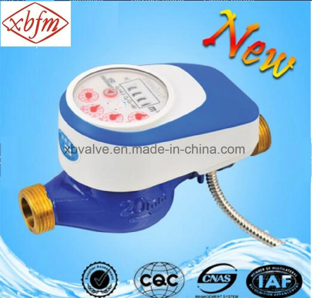 Direct Reading Remote Valve Control Water Meter (Light Blue Color)