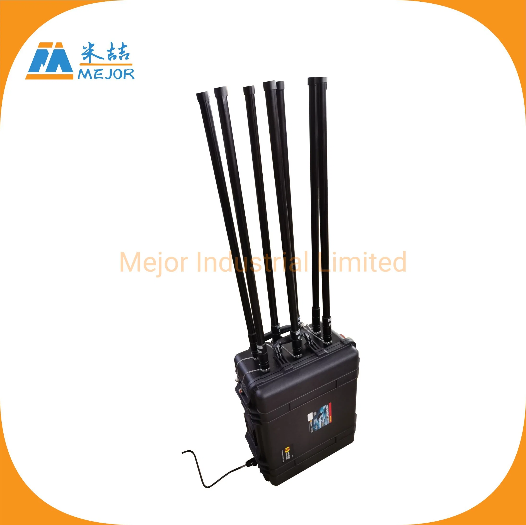 Portable Pelican Draw Bar Box 2g 3G 4G WiFi VHF UHF GPS Bomb Blocker Cell Phone Signal Jammer