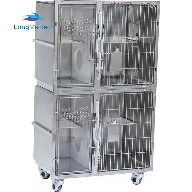 Long Medical Stainless Steel Luxury Cat Cage Pet Lvb-108