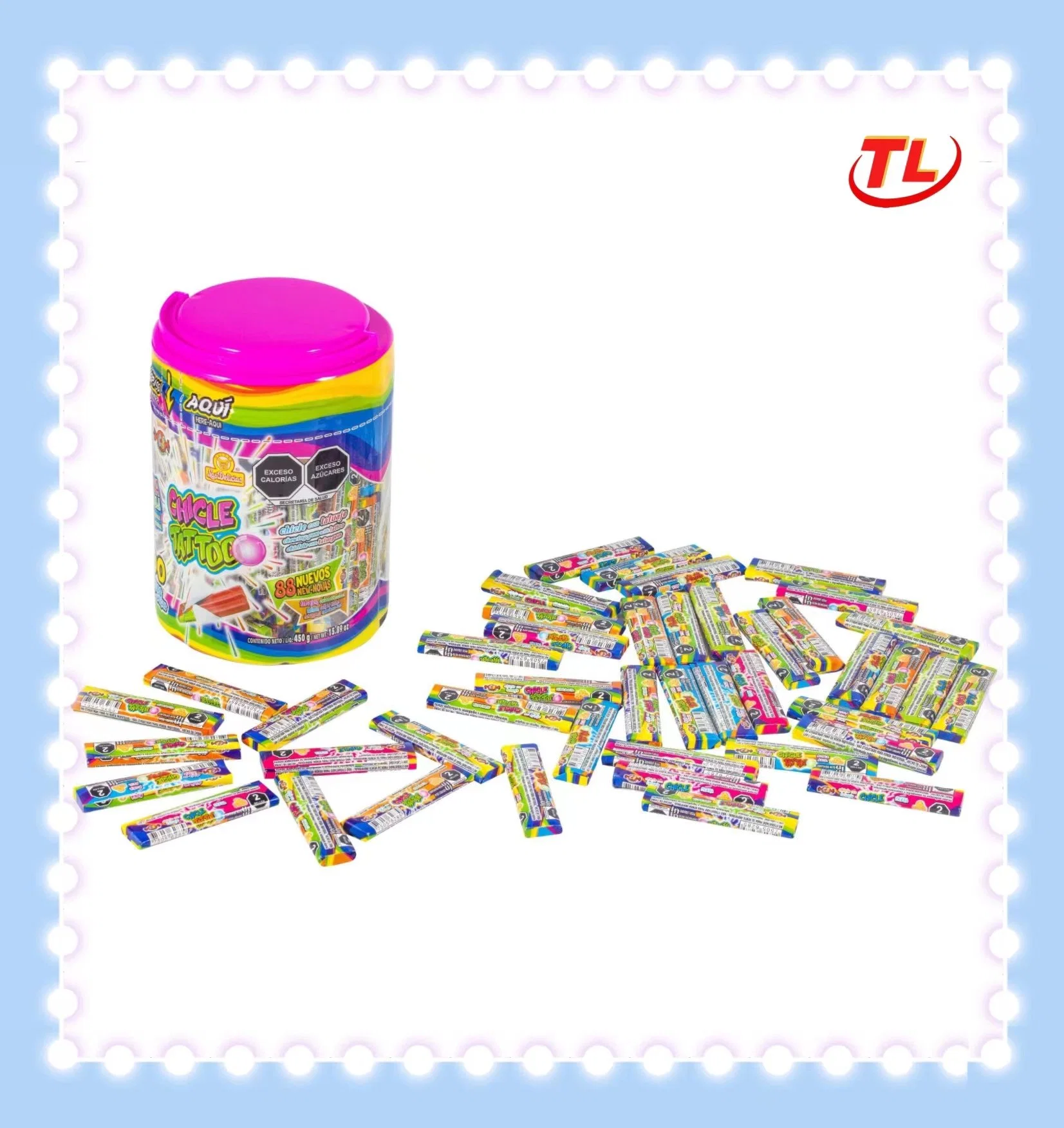 Delicious Taste Good-Looking Chewing Tattoo Bubble Gum Candy for Party