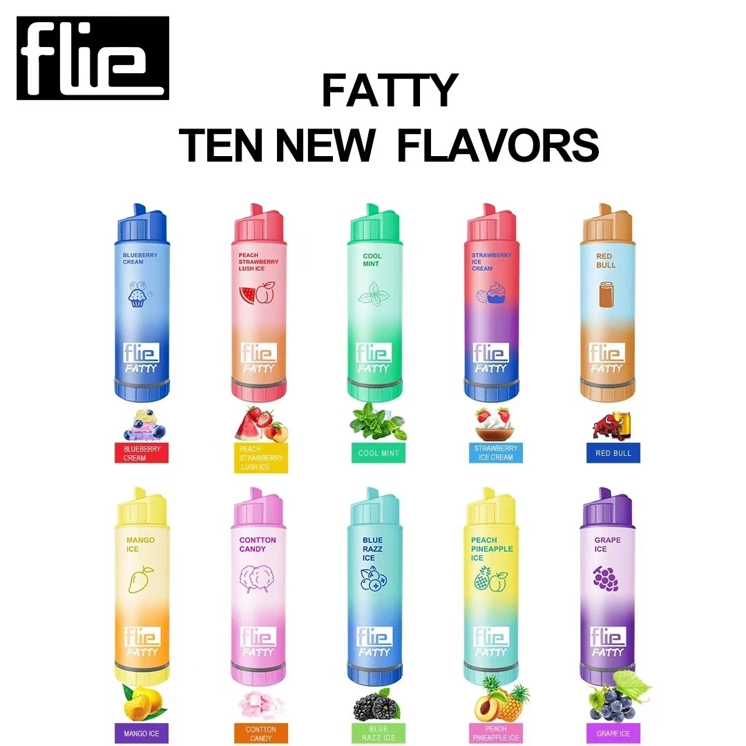 Authentic Flie Fatty Disposable E Cigarettes 8000 Puffs Vape Pen 18ml Pre-Filled Mesh Coil Pods 850mAh Rechargeable Battery Vaporizers