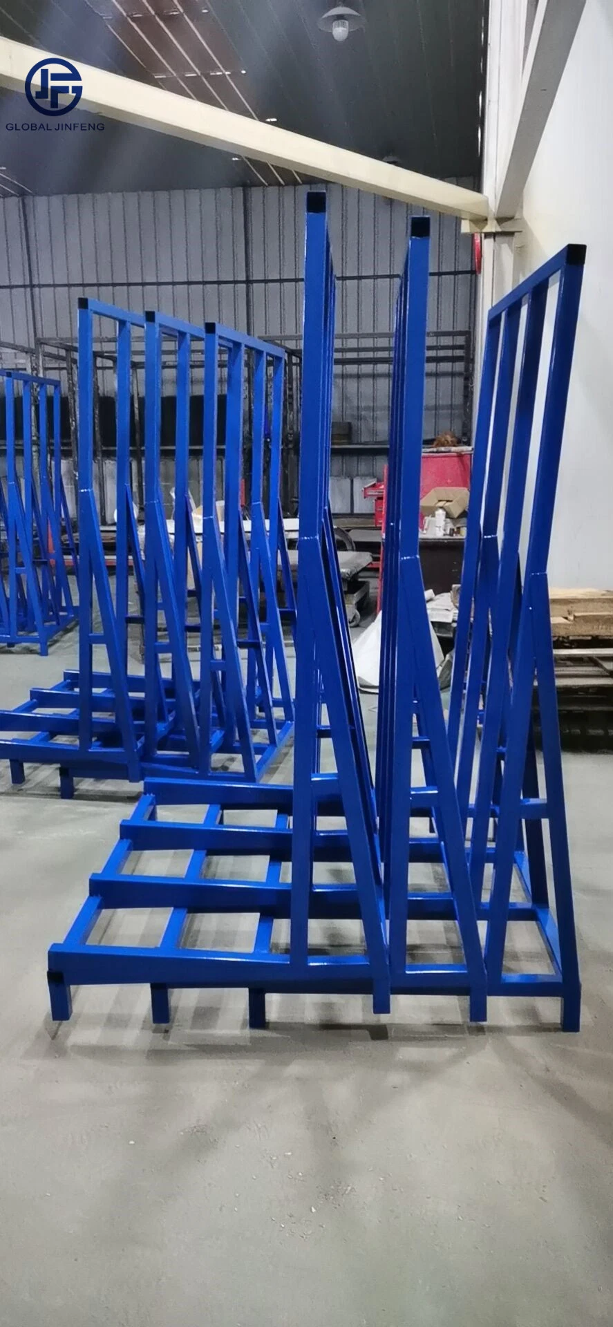 L-Frame Glass Storage Rack for Transport