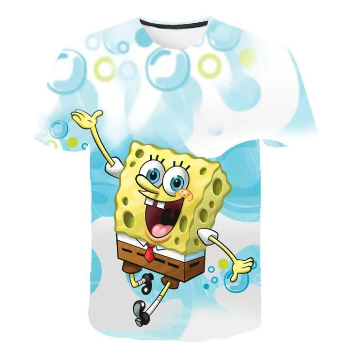 Factory Custom Fashion Soft T-Shirt Men's T Shirt Spongebob Unisex T-Shirt