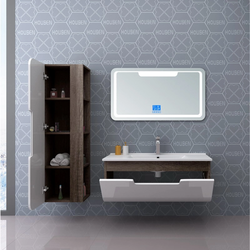 Hot Selling Bathroom Equipments with LED Mirror and Side Cabinet