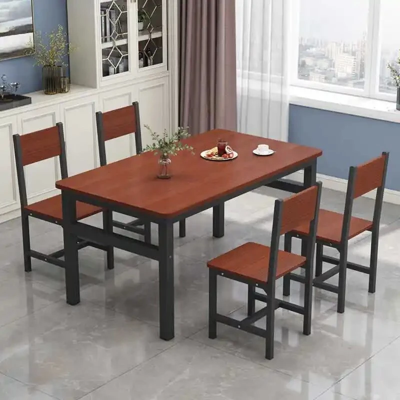 China Wholesale Home Living Room Restaurant Furniture Outdoor Chair Dining Table Set Wooden Dinning Room Set