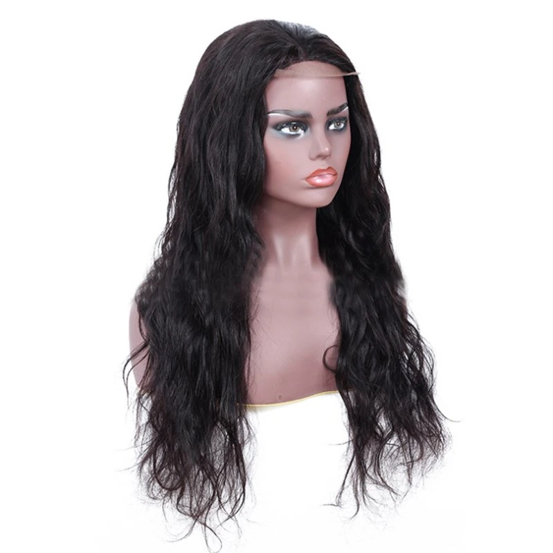 Wigs Ponytail Afro Bulk Brazilian Lace with for Men Wave Wig Piece Full Baby Braids Wrap Around Finger Vietnam Body Human Hair