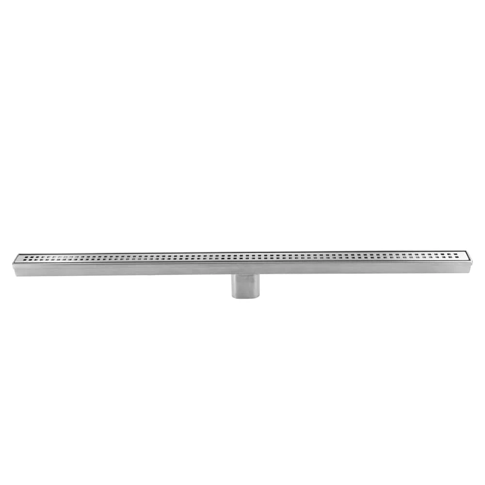 Euro SS304 Linear Shower Drain with Horizontal Outlet Width 30mm Series