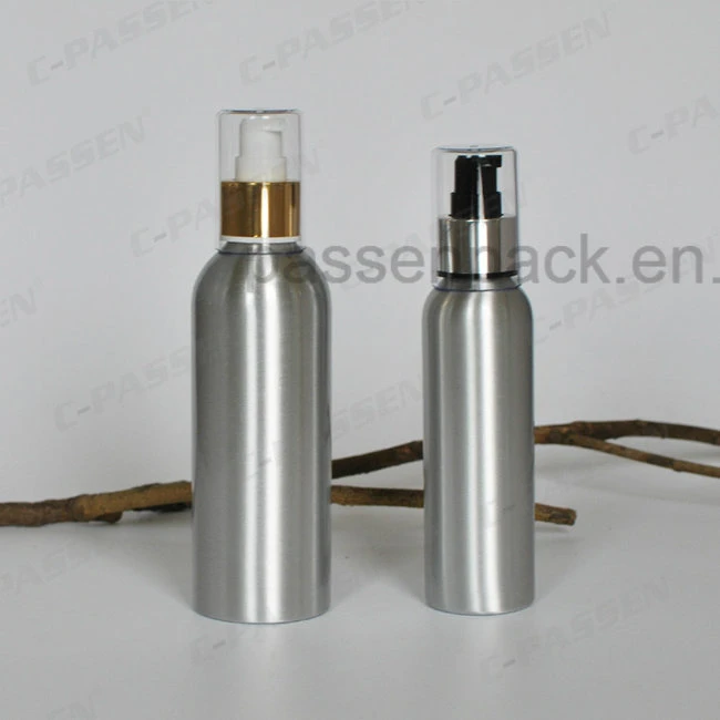 Silver Cosmetic Cream Packaging Bottle with Luxury Lotion Dispenser (PPC-ACB-056)