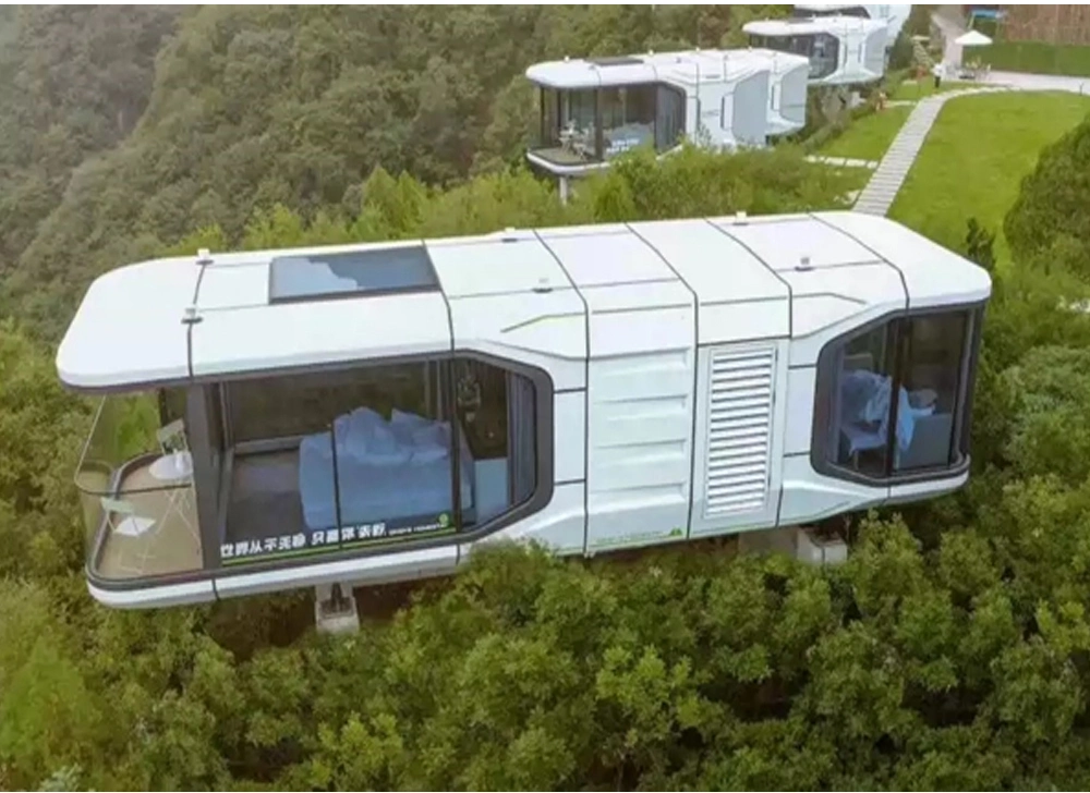 Maison modulaire Capsule d'espace extérieur Hôtel préfabriqué mobile