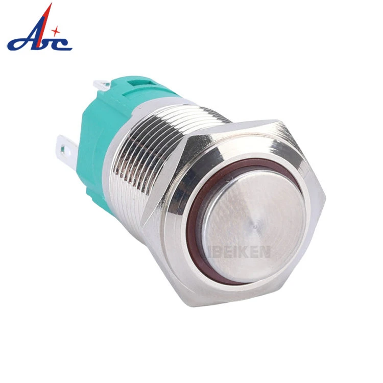 16mm Reset Momentary Metal Push Button Switch 3A/250V Copper Plated Nickel Silver Push Button Switch