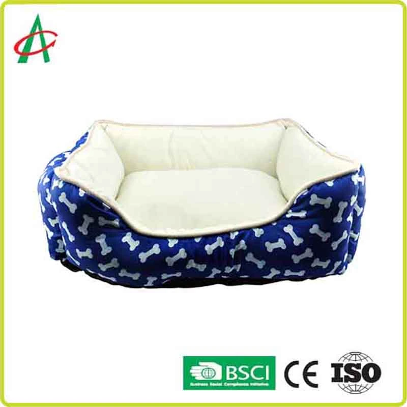 Rectangle Washable Fur Soft Pet Bed with Anti-Slip Bottom for Dog and Cat