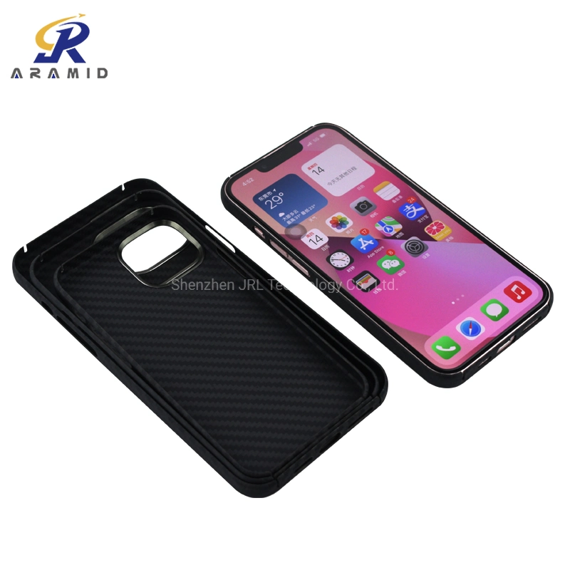 Professional Aramid Fiber Real Body Armor Material Phone Case Made in China Phone Cover for iPhone 13 Mini