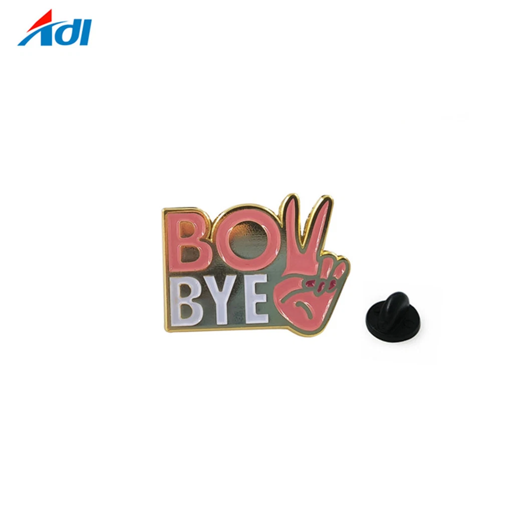 Wholesale Customized Glitter Metal Badge China Manufacturer Maker Number Hard Enamel Lapel Pin Custom