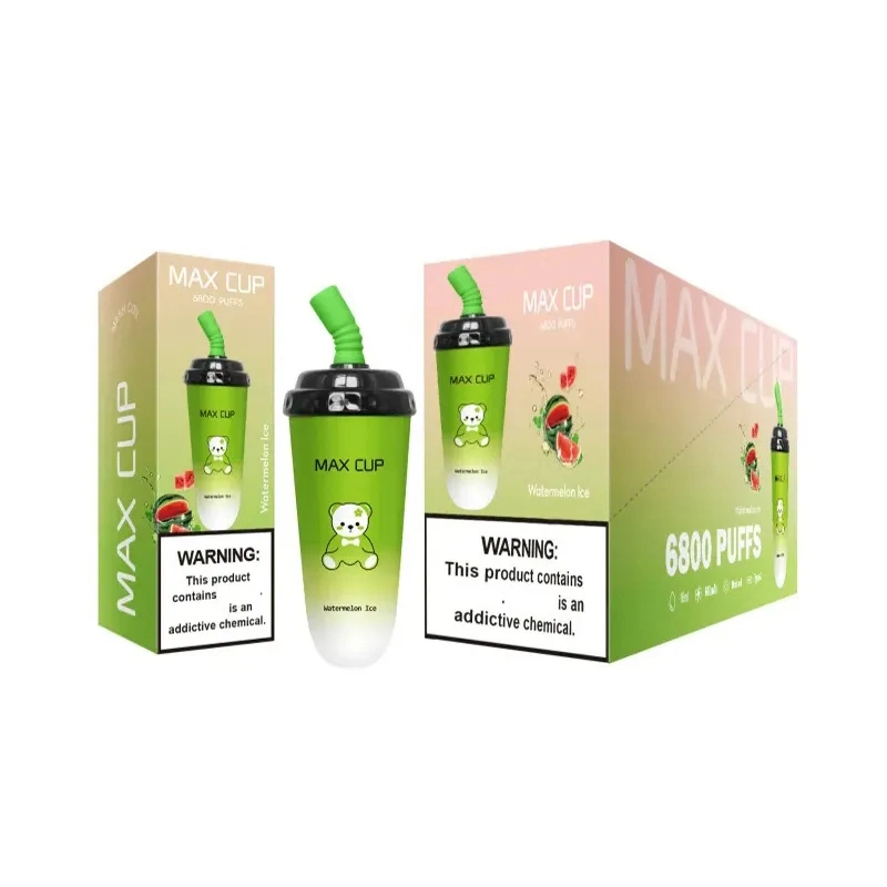 Kulx Original Max Cup 6800 Puffs Vape descartáveis Pen Cigarro Eletrônico Starter Kit Vape 16ml 600mAh recarregável Bateria 6800 Baforadas Vape Pen