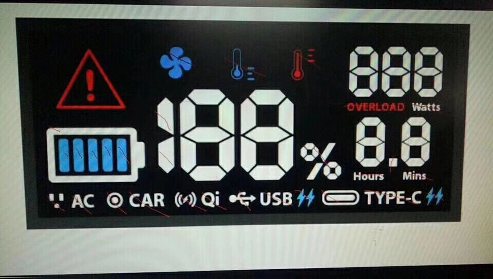 Standard Ultra-Low Temperature Digits 7 Segment Tn LCD Display