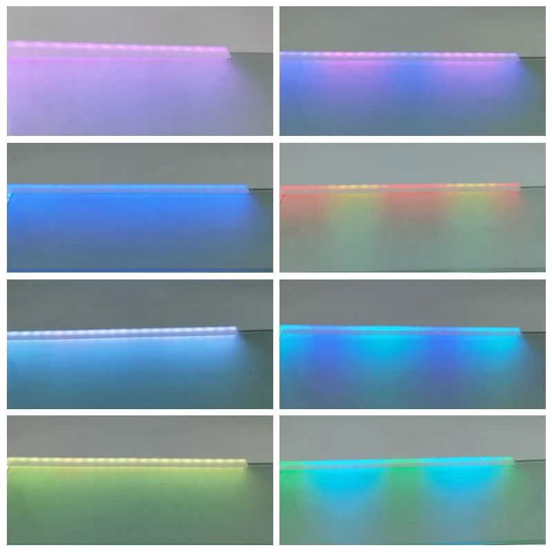 LED Luminaire Glass Decoration Display Shelf RGB Strip Light LED Clip