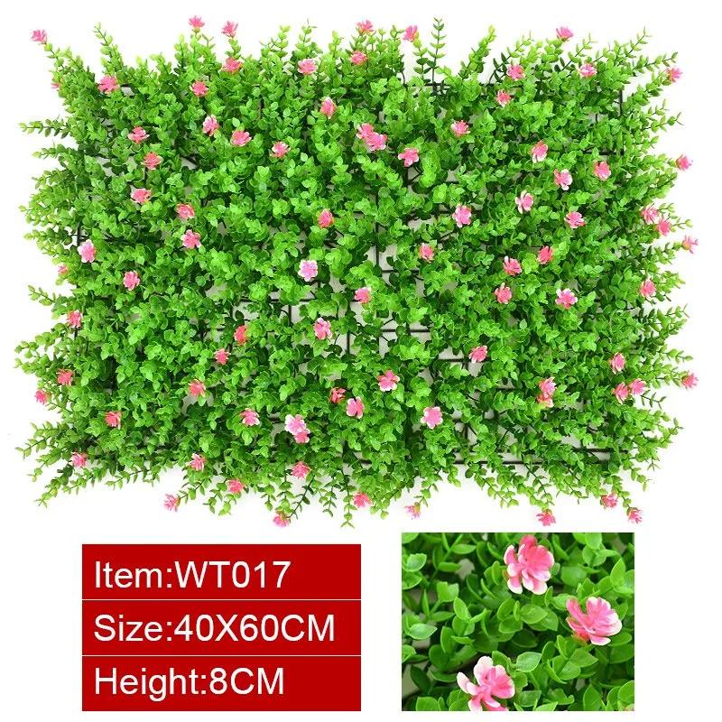 40*60cm Artificial Grass Wall Hanging Plants Panel Hotel Wall Decoration Wedding Backdrop Vertical Garden