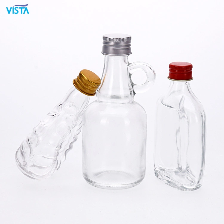 Vista Ready Mould 50ml Mini Liquor Vodka Gin Rum Brandy Glasflasche mit Schraubverschluss