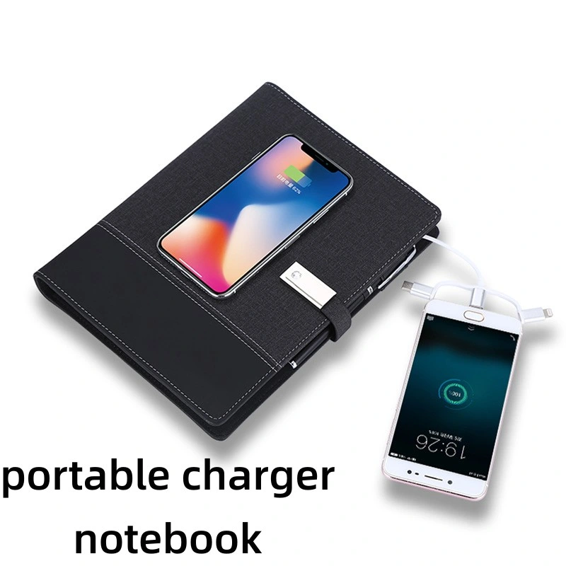 8000mAh Portable Power Source Wireless Phone Charger Power Bank A5 Diary Note Book Notebook Without USB Flash Disk--100 Sheets