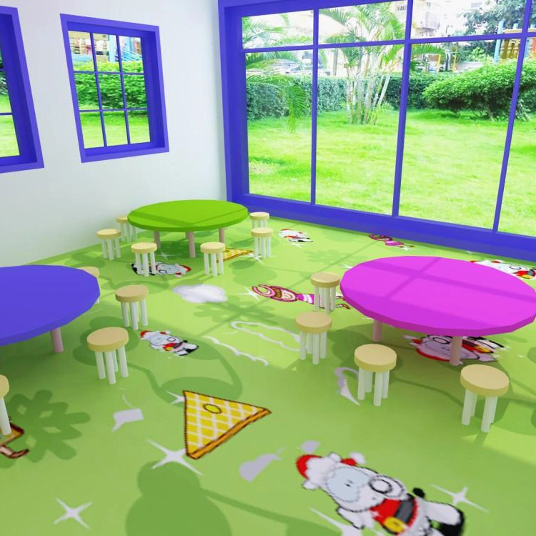 غرفة رياض الأطفال أرضية ممر مدرسة معطف فينيل من الفينيل المتعدد الفينيل للأطفال