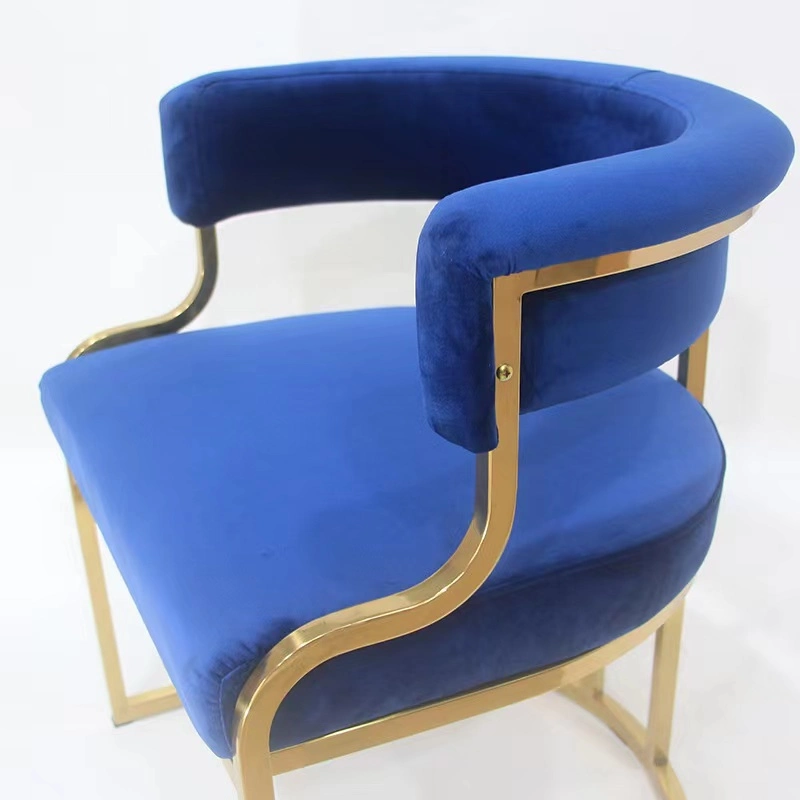 Wholesale/Supplier Factory Custom Cafe Metal Dine Armchair Modern Furniture Restaurant Chair Velvet Fabric Dining Chairs