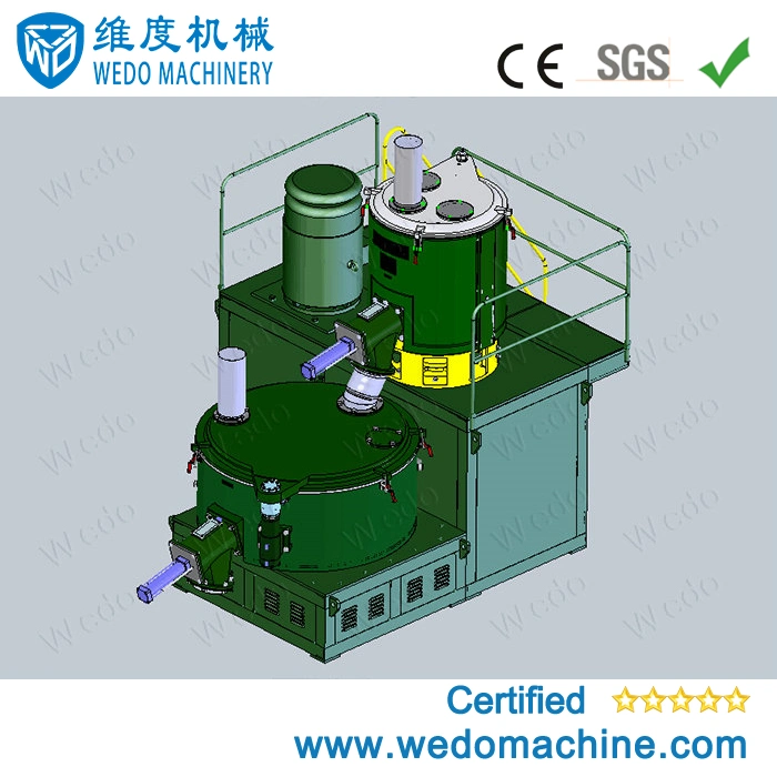 Пластиковая порошковая смола для нагрева/охлаждения Высокоскоростная смесительная машина для Смешивание ПВХ