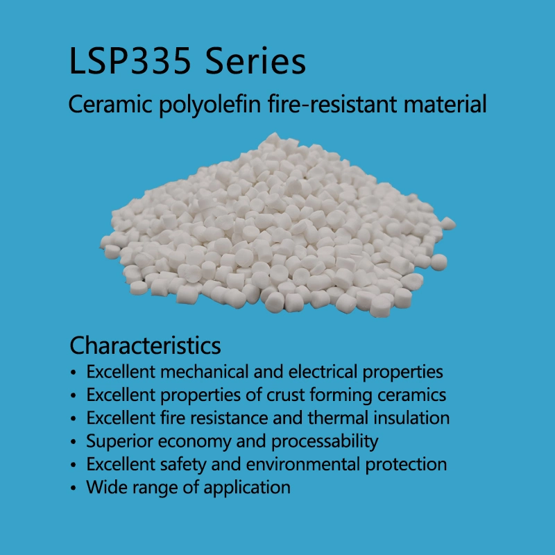 Ceramicised Fire-Resistant Poliolefina Material com excelente protecção contra incêndio e propriedades de isolamento para o refratário Cabos Elétricos