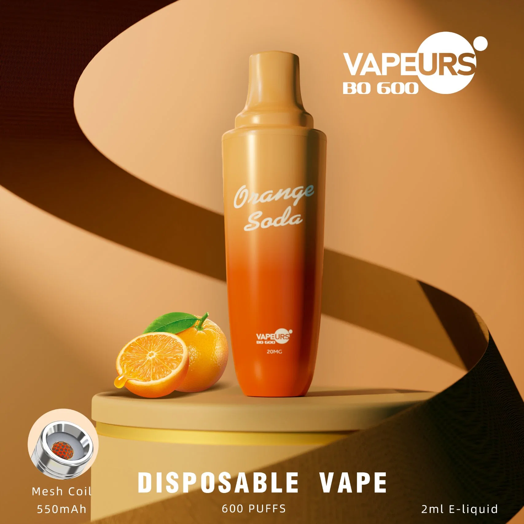 Ventes chaudes Suède Canada 20mg 50mg Nic Salt Vape OEM Stylo vaporisateur personnalisé Mesh Coil Prix de gros Cigarette électronique jetable 800/1000 bouffées Pen Hookah.